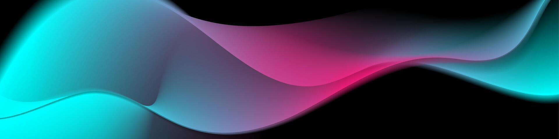 Blue and purple glossy liquid waves minimal abstract elegant background vector