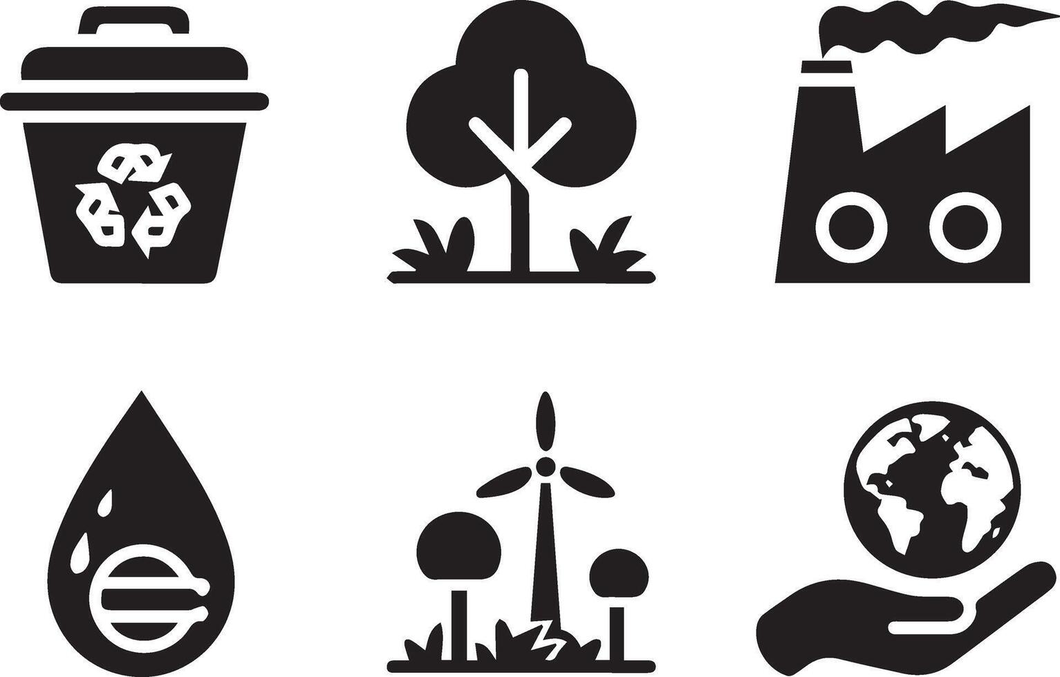 Eco-Friendly Graphics Planet Protection and Clean Energy vector