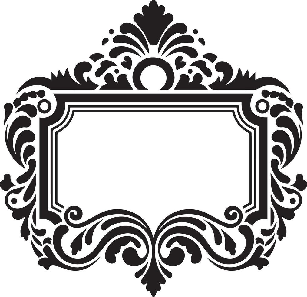 Traditional Ornate Frame silhouette illustration vector