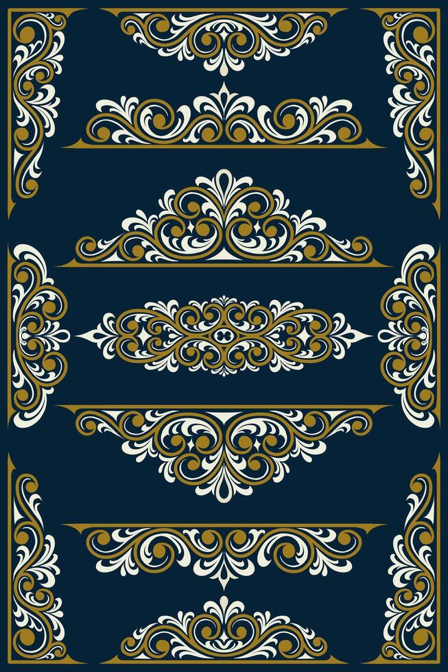 Decorative ornamental borders design vector