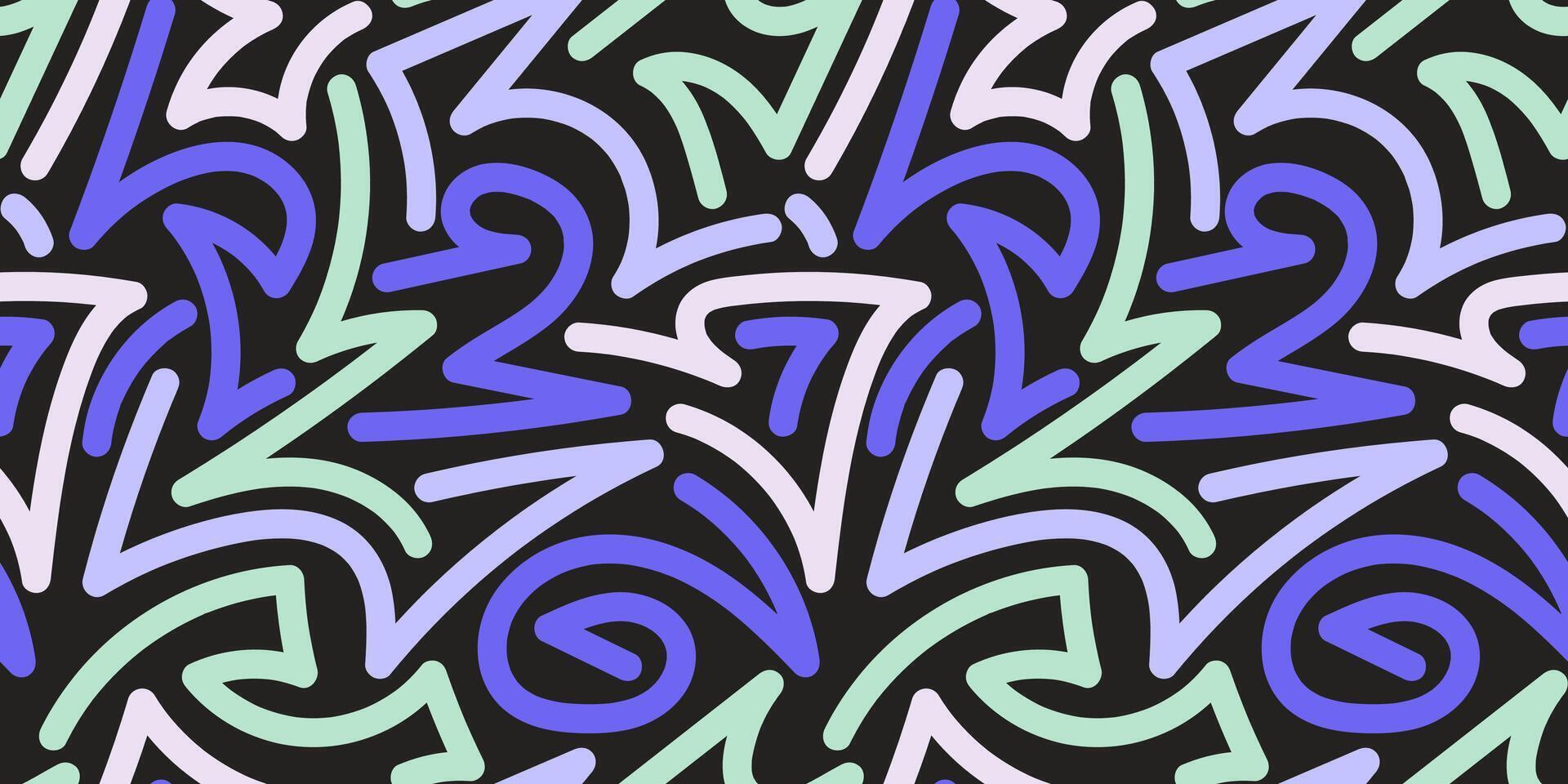 A blue and green abstract pattern with a black background vector