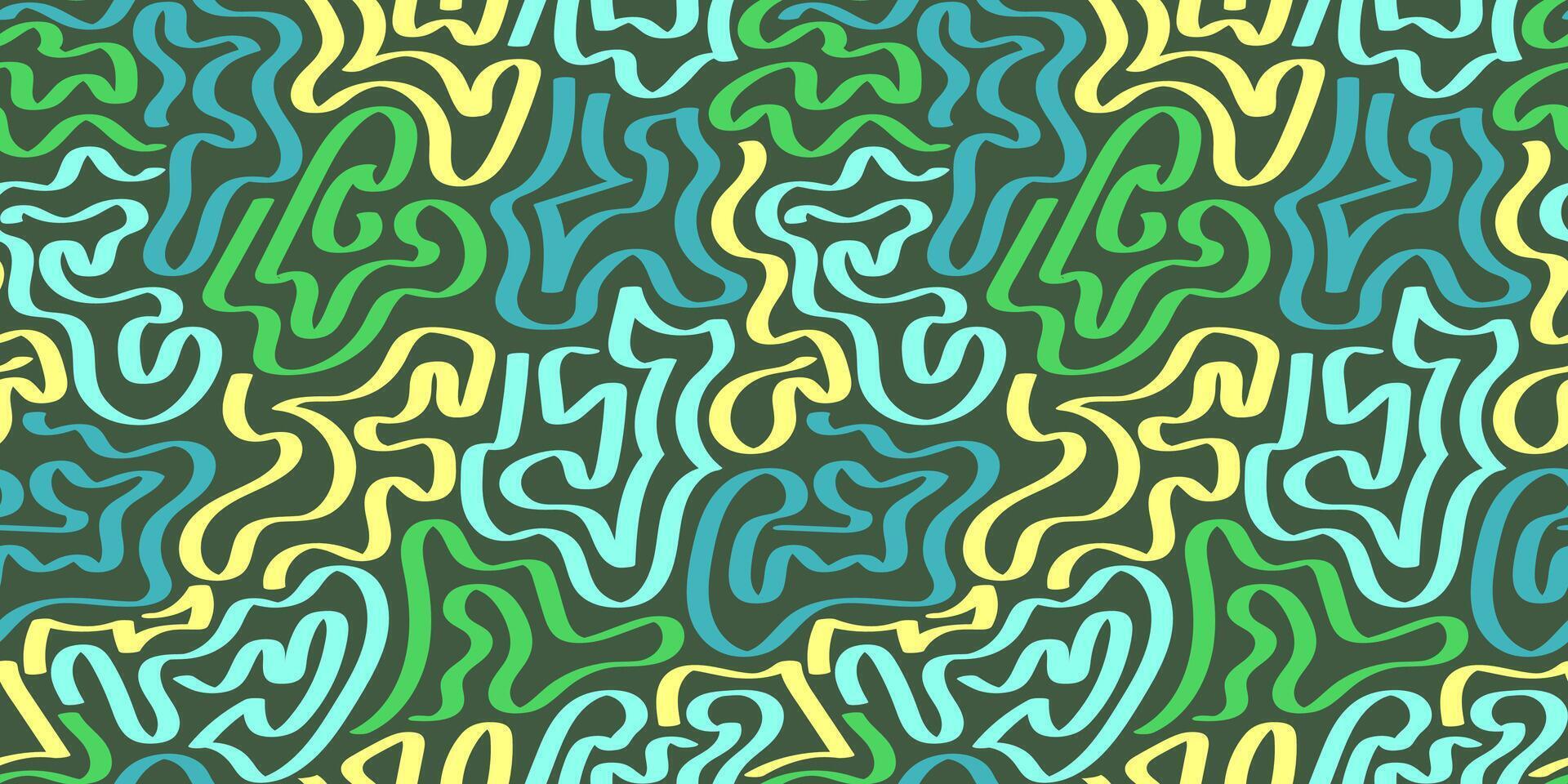 A colorful abstract pattern with a green, yellow and blue color scheme vector