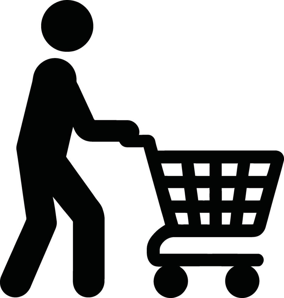 Shopping Cart Filled Icon vector