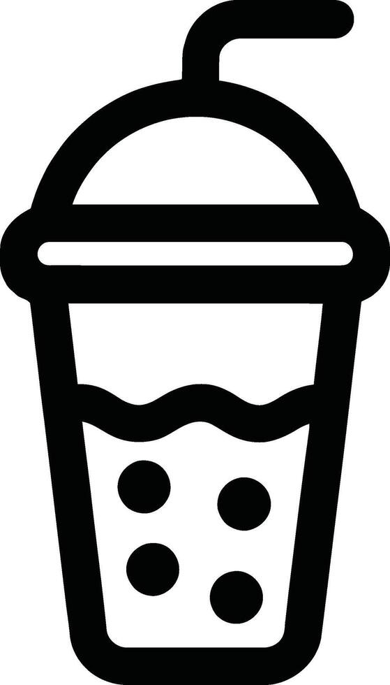 Bubble Tea and Cold Beverage Icon vector