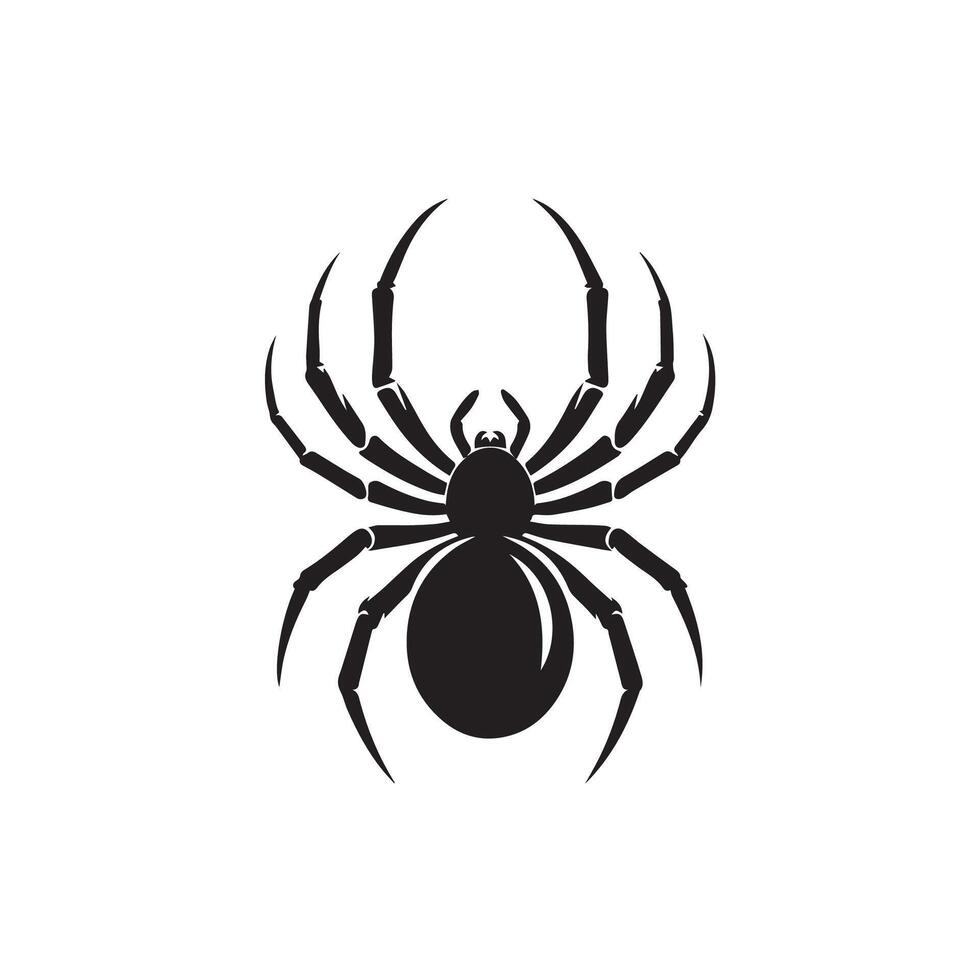 Black Widow spider Silhouette Halloween icon on a white background vector