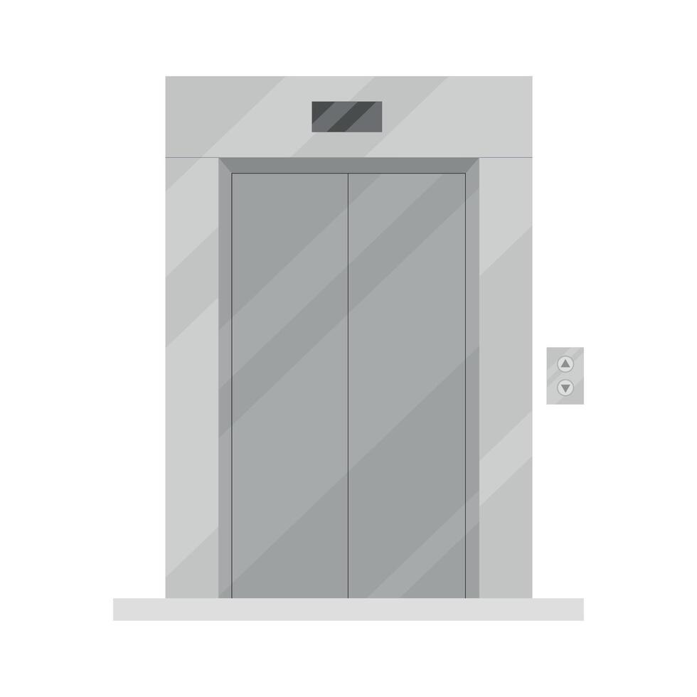 Elevator icon with buttons on a white background. Lifting device. Transportation of people, goods. vector