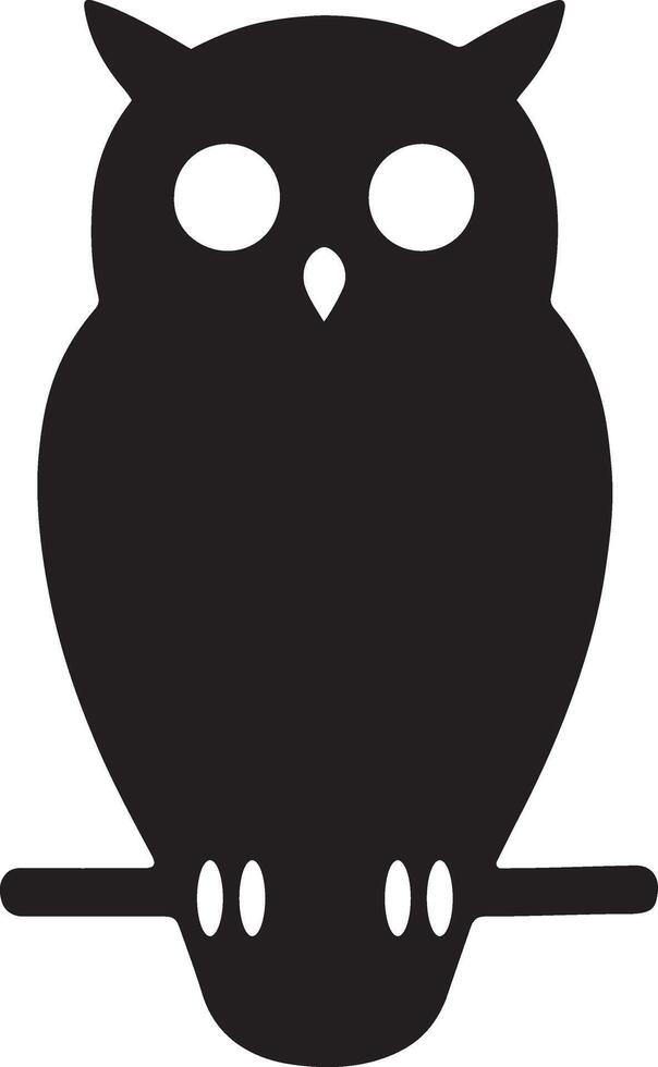 Simple Silhouette of an Owl, Perfect for Design Projects vector