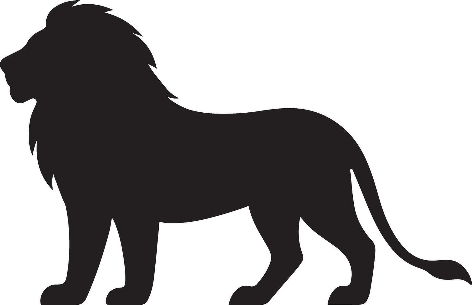 Powerful Lion Silhouette Profile vector