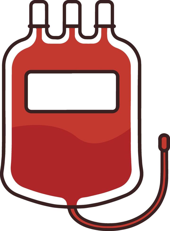 Illustration of a Blood Bag for Transfusion vector