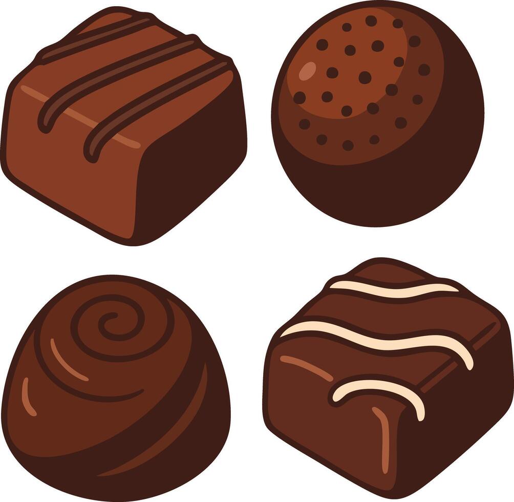 Chocolate Candy Assortment Illustration vector