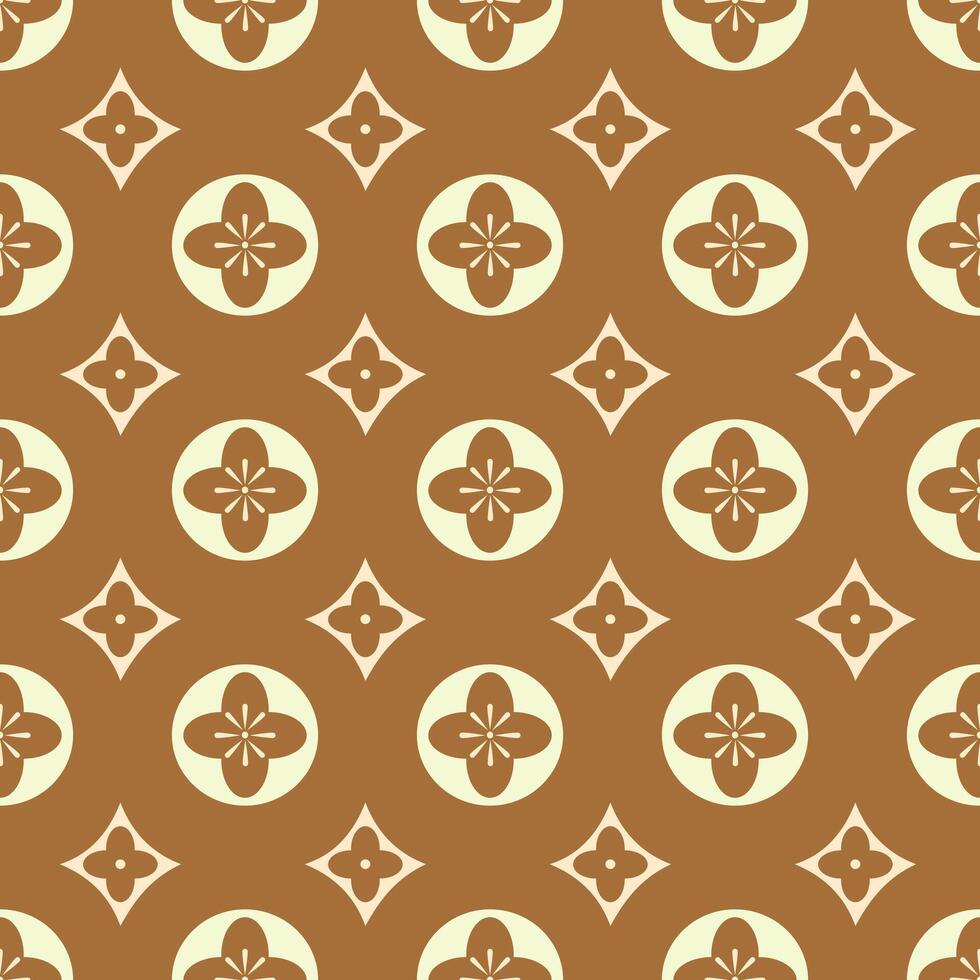 A luxurious interplay of form and color defines this repeating pattern, evoking a sense of refined beauty and understated charm vector