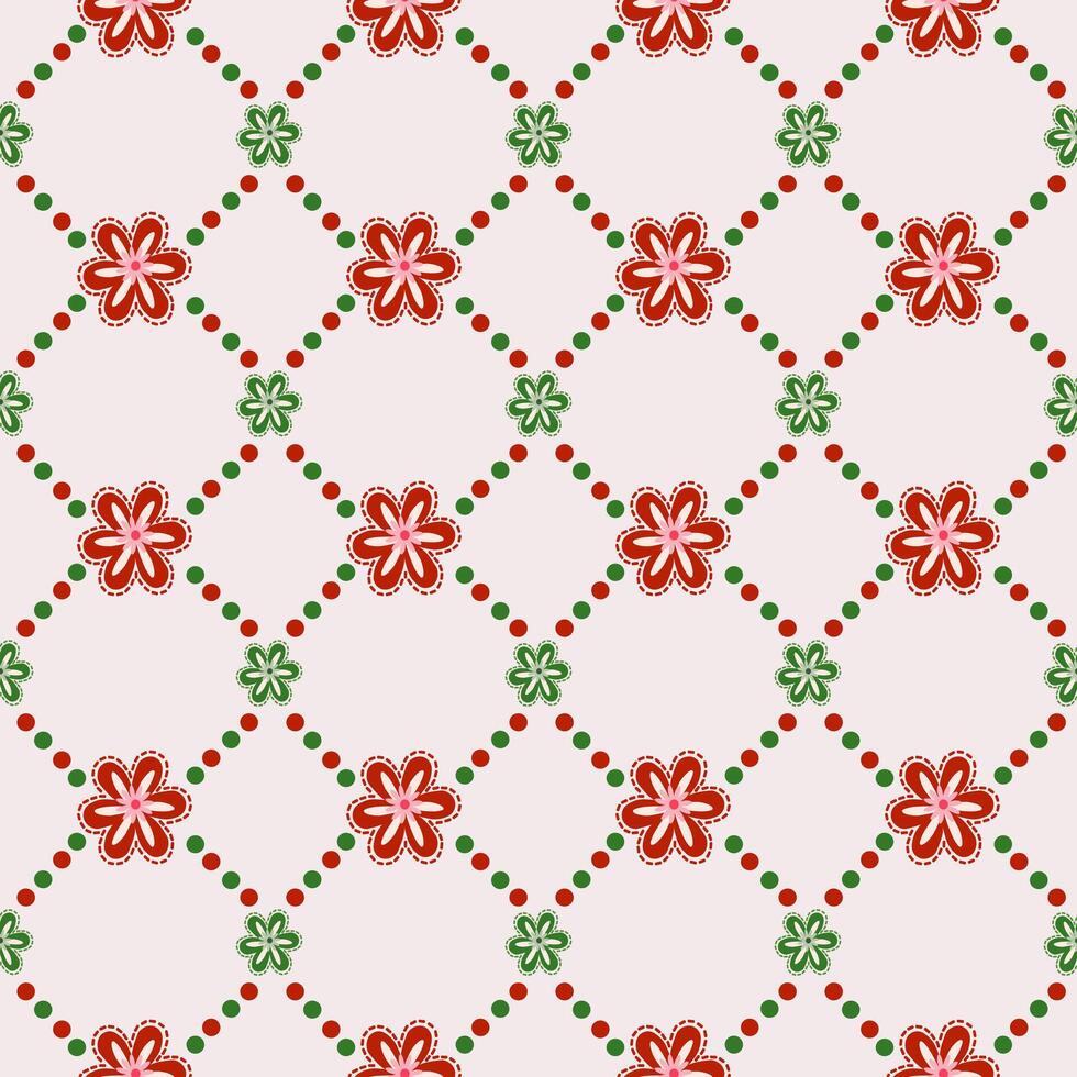 A charming and decorative Christmas-themed pattern vector