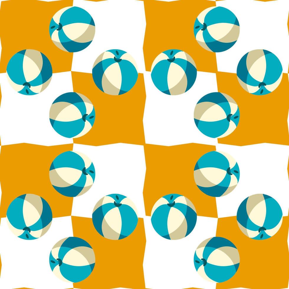 Beach Ball Summer Pattern Design vector