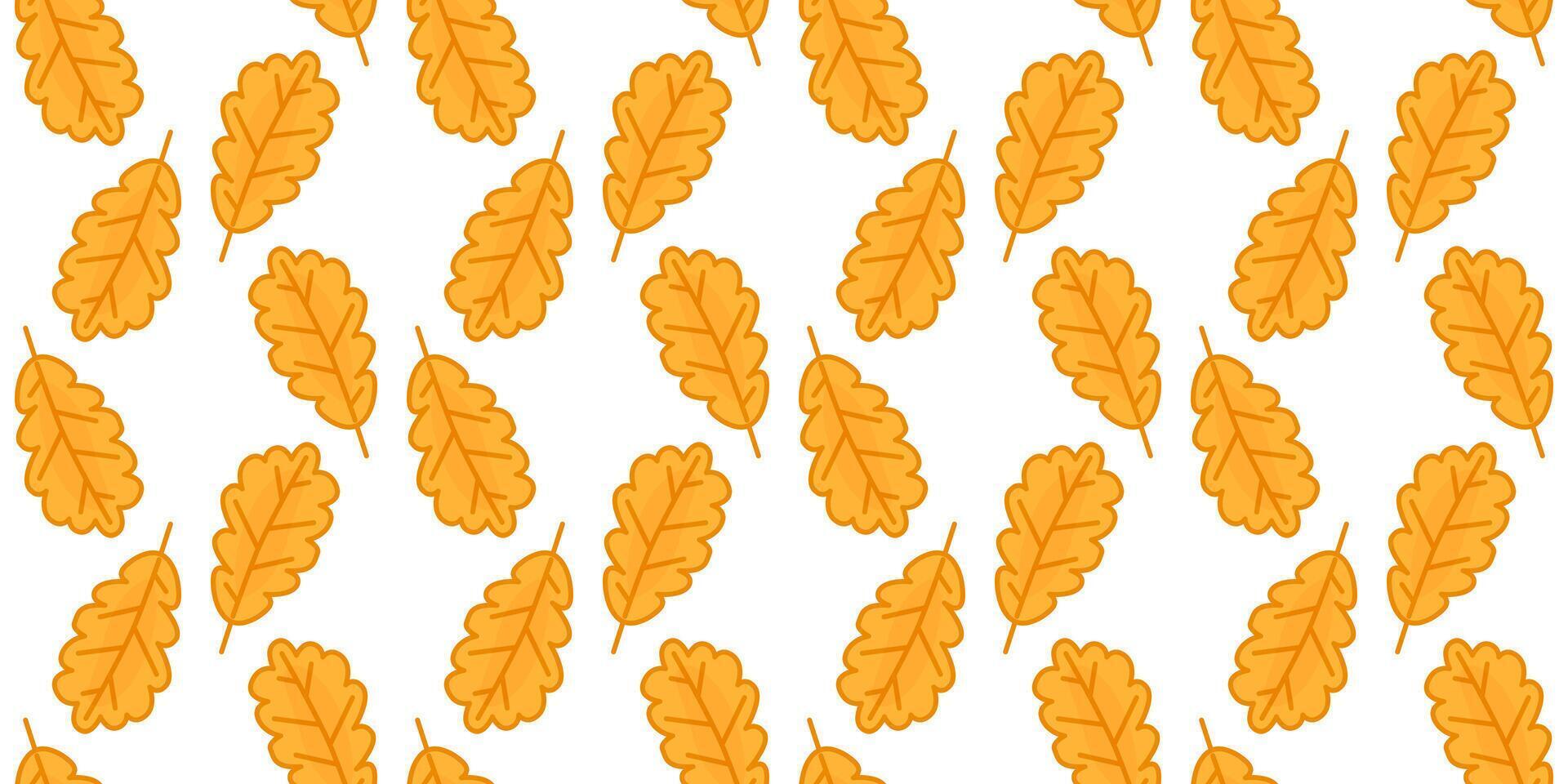 Oak Leaves Fall Seamless Pattern vector