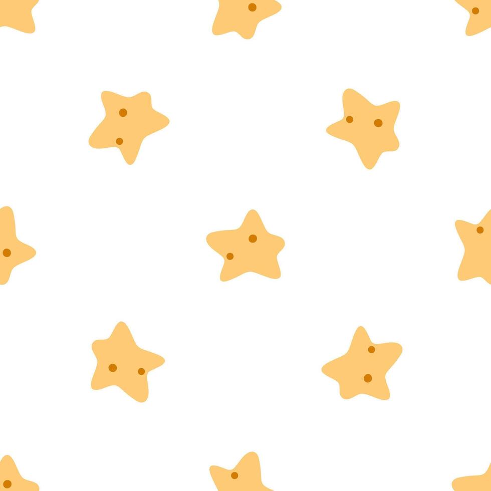 Seamless Cute Star Pattern vector