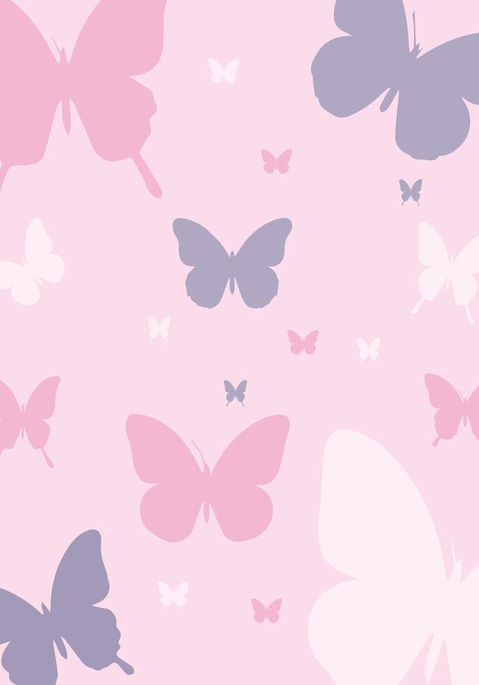 colorful butterfly on pink background vector