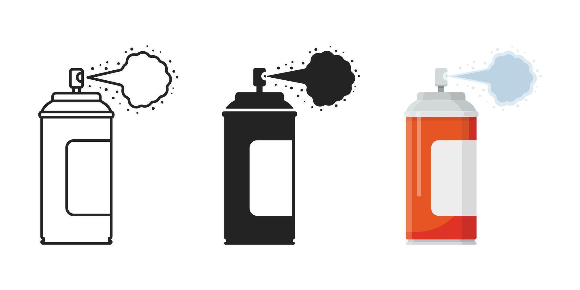 Spray can illustration vector