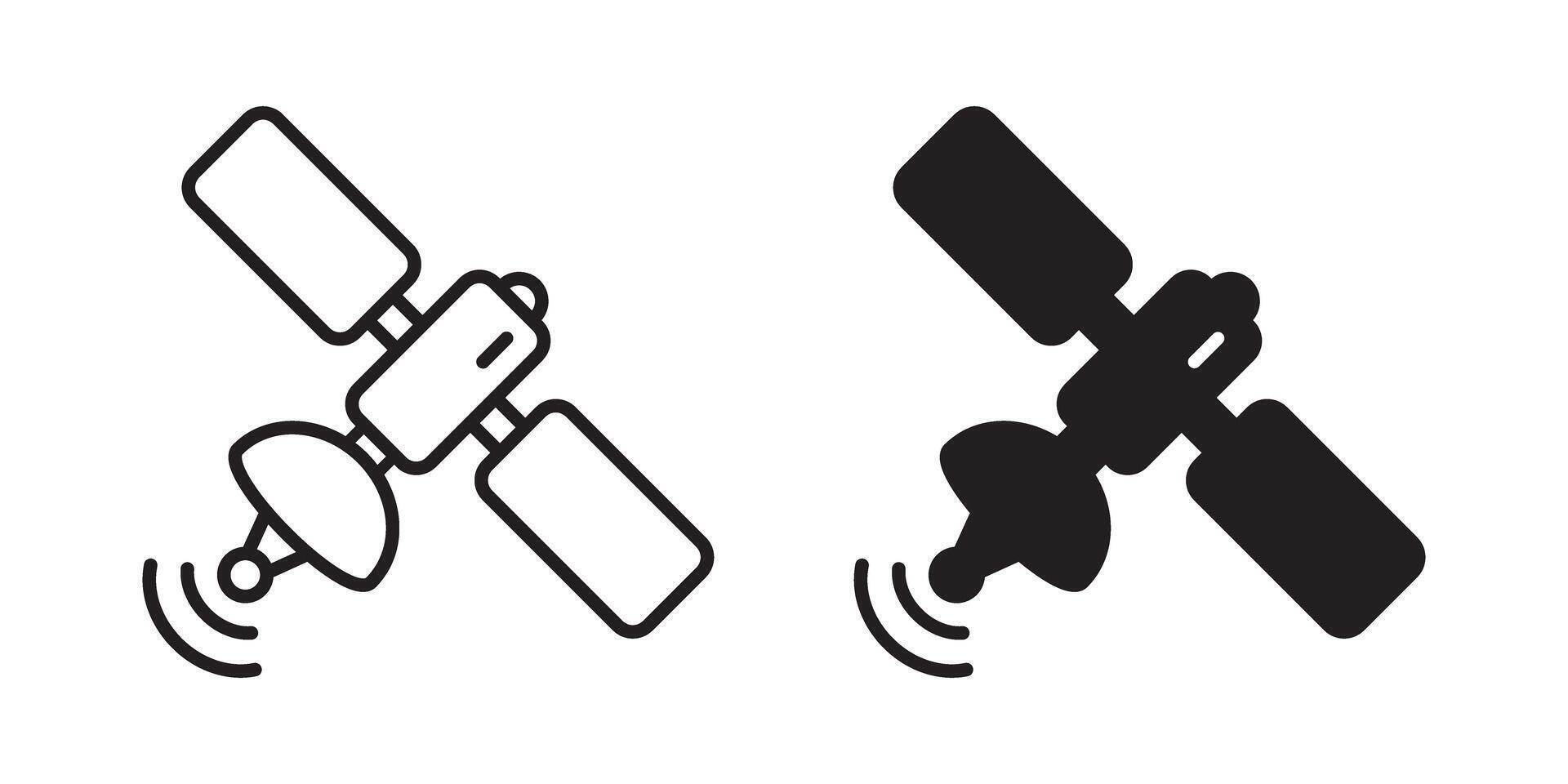 Satellite Line Icon. Space Satellite Icon. vector