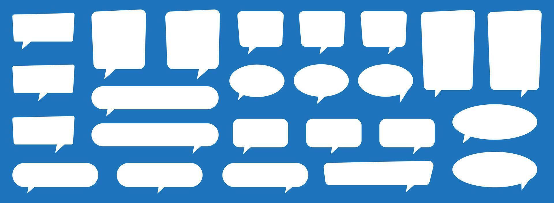 White speech bubble and thought bubble shapes in comic style. vector