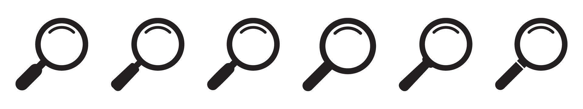 Magnifying glass icon, magnifier icon. Search icons sollection. vector