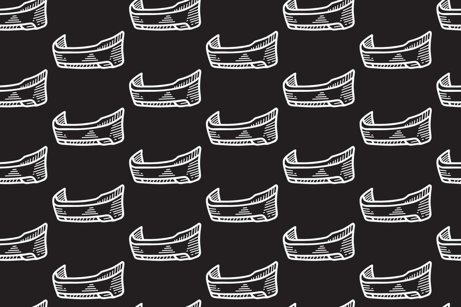 rear bumper line art seamless pattern on black background. automotive grille engraving doodle pattern background. car bumper hatching motif wallpaper for garage, workshop, auto detailing merchandise vector