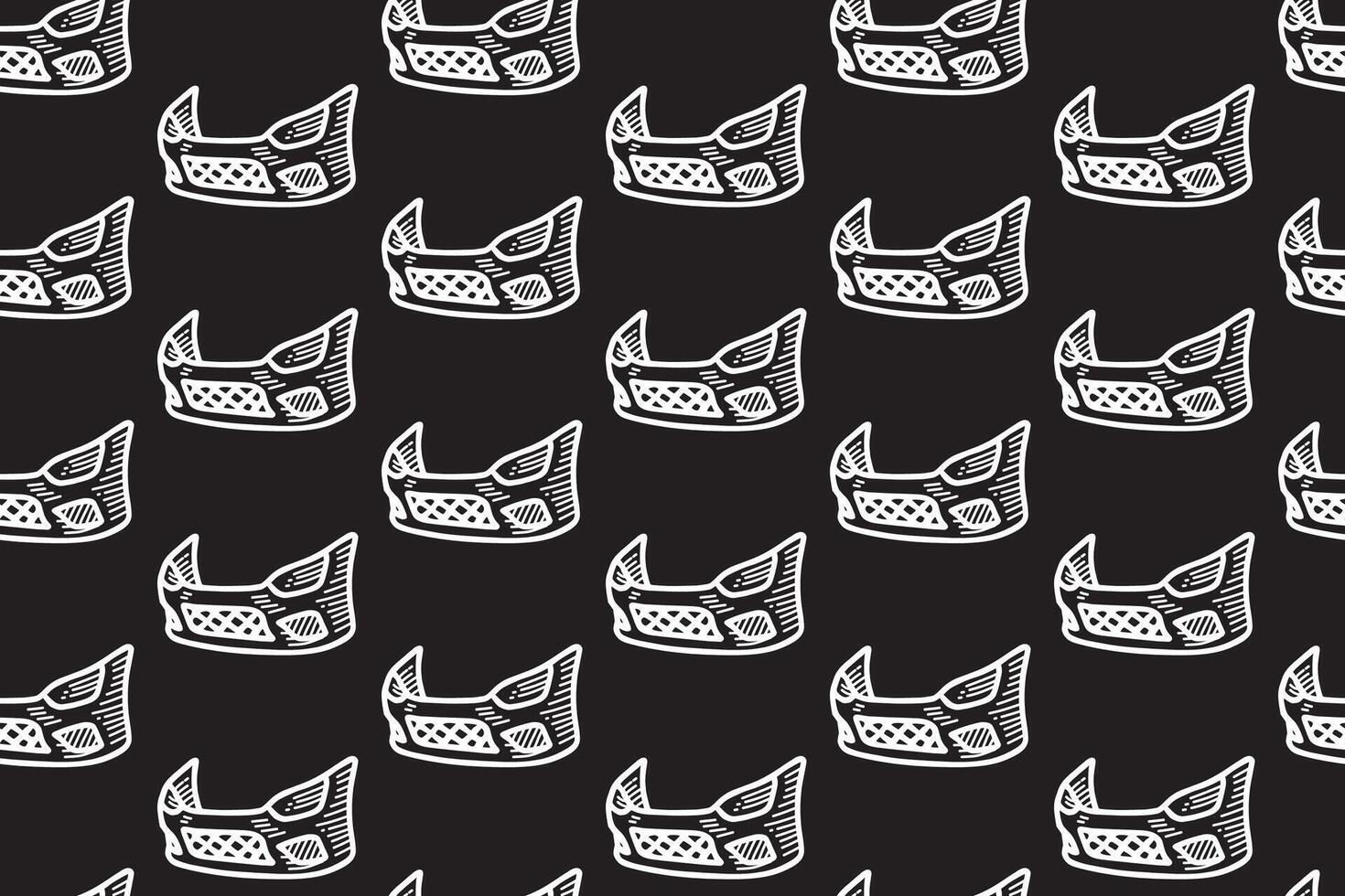 sport bumper line art seamless pattern on black background. car grille engraving doodle pattern background. automotive bumper hatching motif wallpaper for garage, workshop, auto detailing merchandise vector