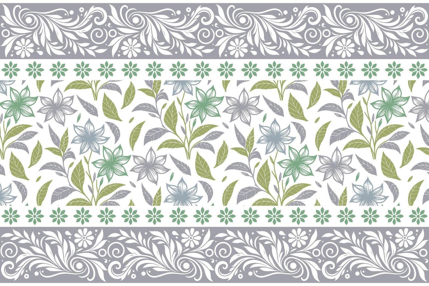 Floral pattern design in soft colors vector