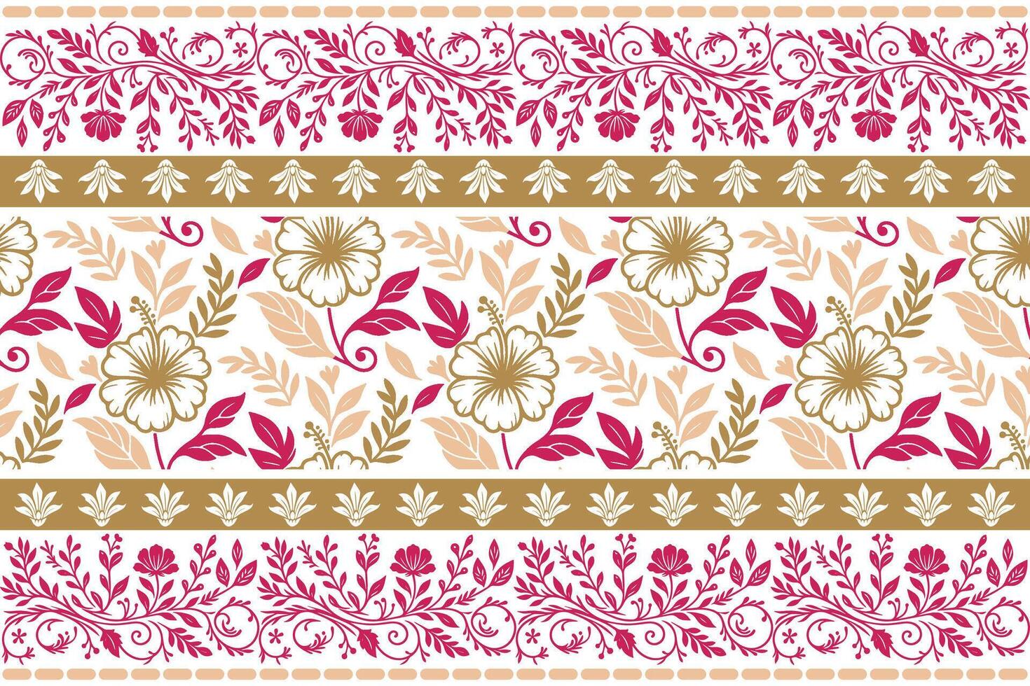 Colorful floral pattern design vector