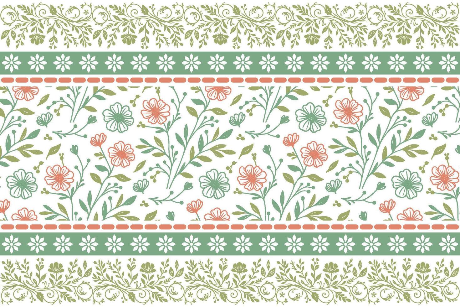 Floral design with colorful flowers and leaves vector