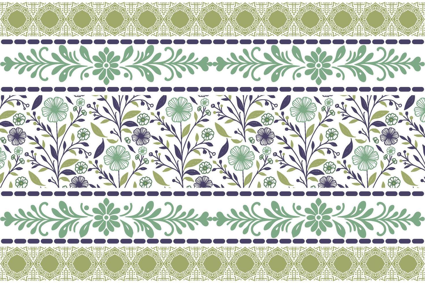 botanical line art flower drawing framed with a linear border for use in fashion wear, kitchen linens, and table top products vector
