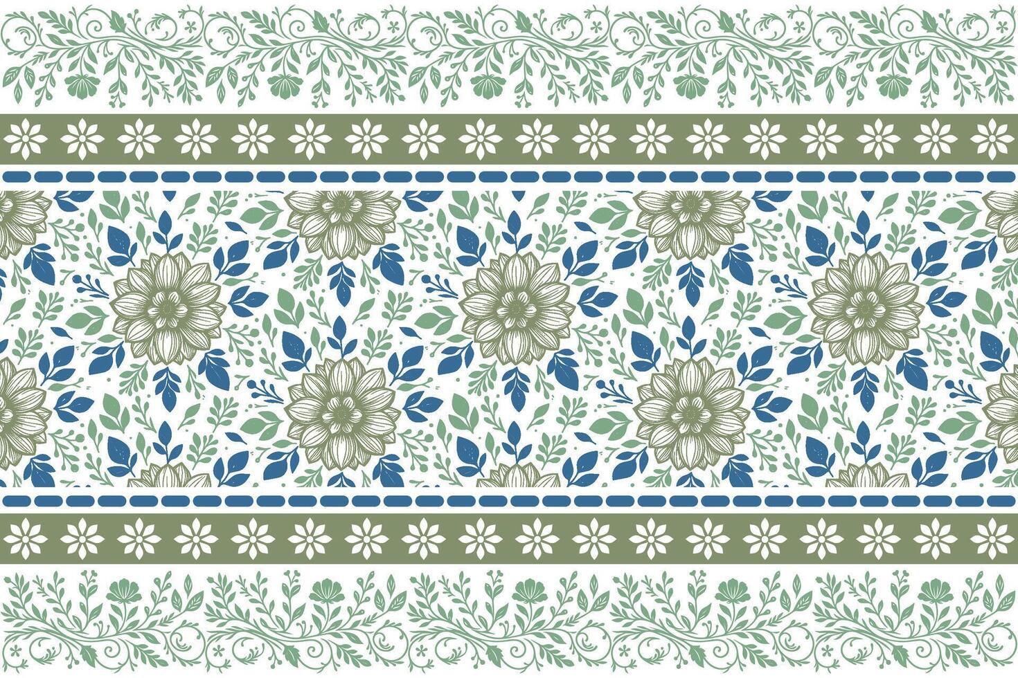 modern floral art with botanical lines and framing border created for gift wrap sheets, soft furnishings, and fashion fabric layouts vector