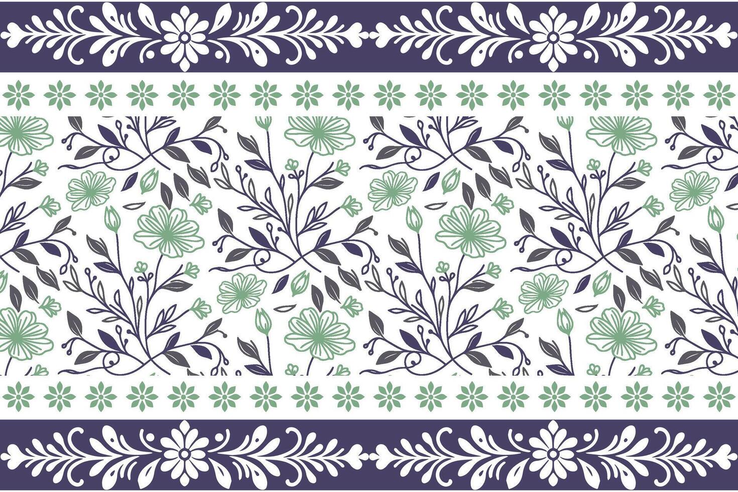 flowing floral composition created in line art style with artistic border elements for kitchen wear, packaging materials, and bedsheets vector