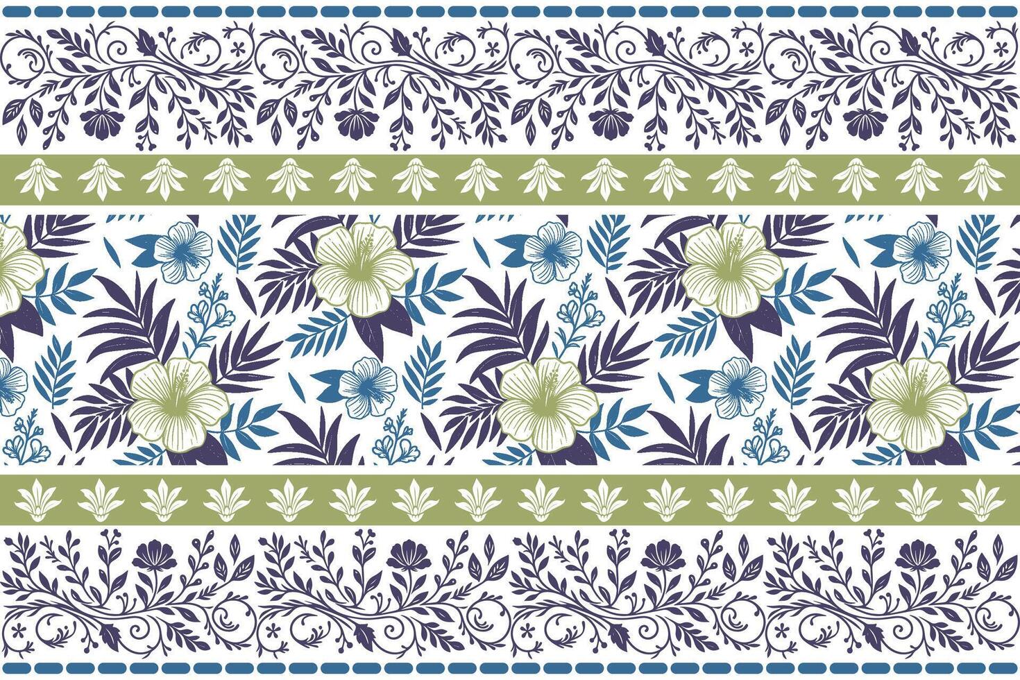 modern line floral arrangement with elegant border accents made for table linen fabrics, pillow covers, and stylish textile products vector
