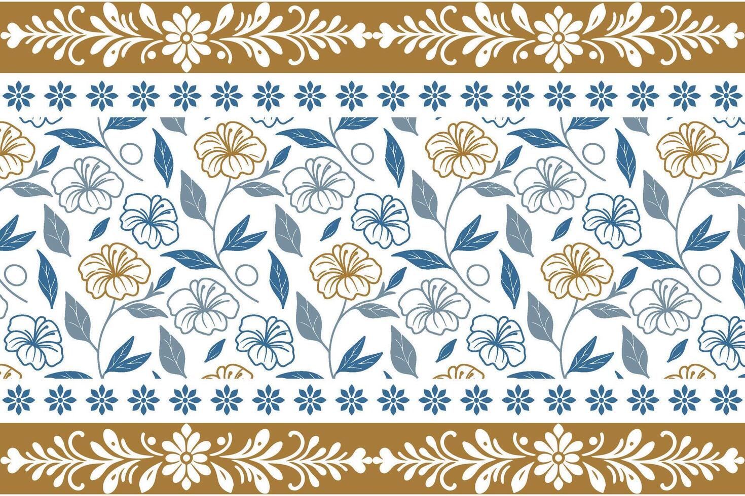 floral border with sketch style rose outlines used for fashion accessories, home textile products, and wrapping paper ideas vector