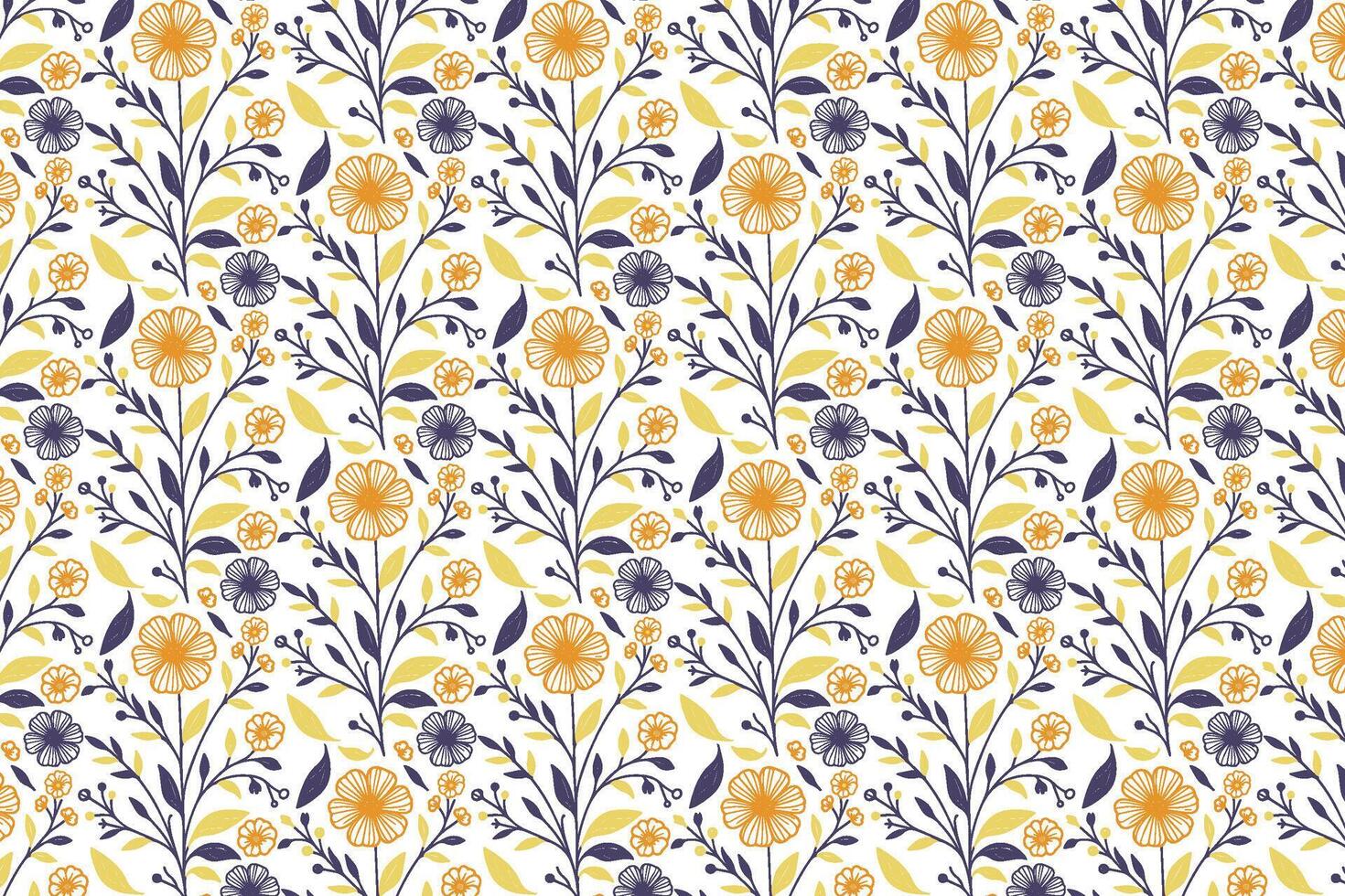 Colorful floral pattern design vector
