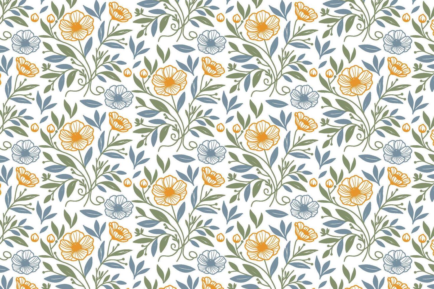 colorful floral pattern design vector