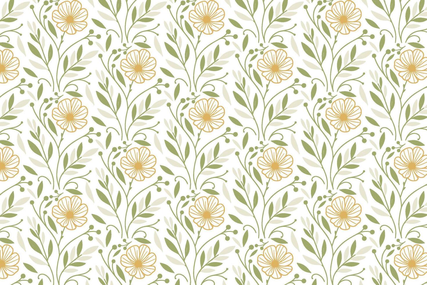 simple flower and leaf line drawing pattern created for trendy textile design home accessories kitchen items and fashionable fabric printing vector