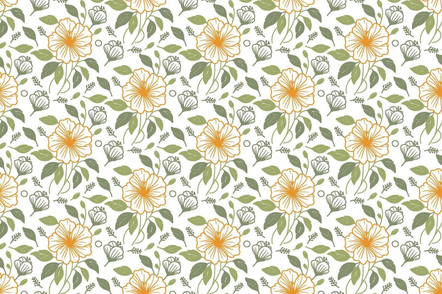 linear sketch floral illustration for fashion textiles wrapping materials bedsheet covers and decorative product surfaces vector