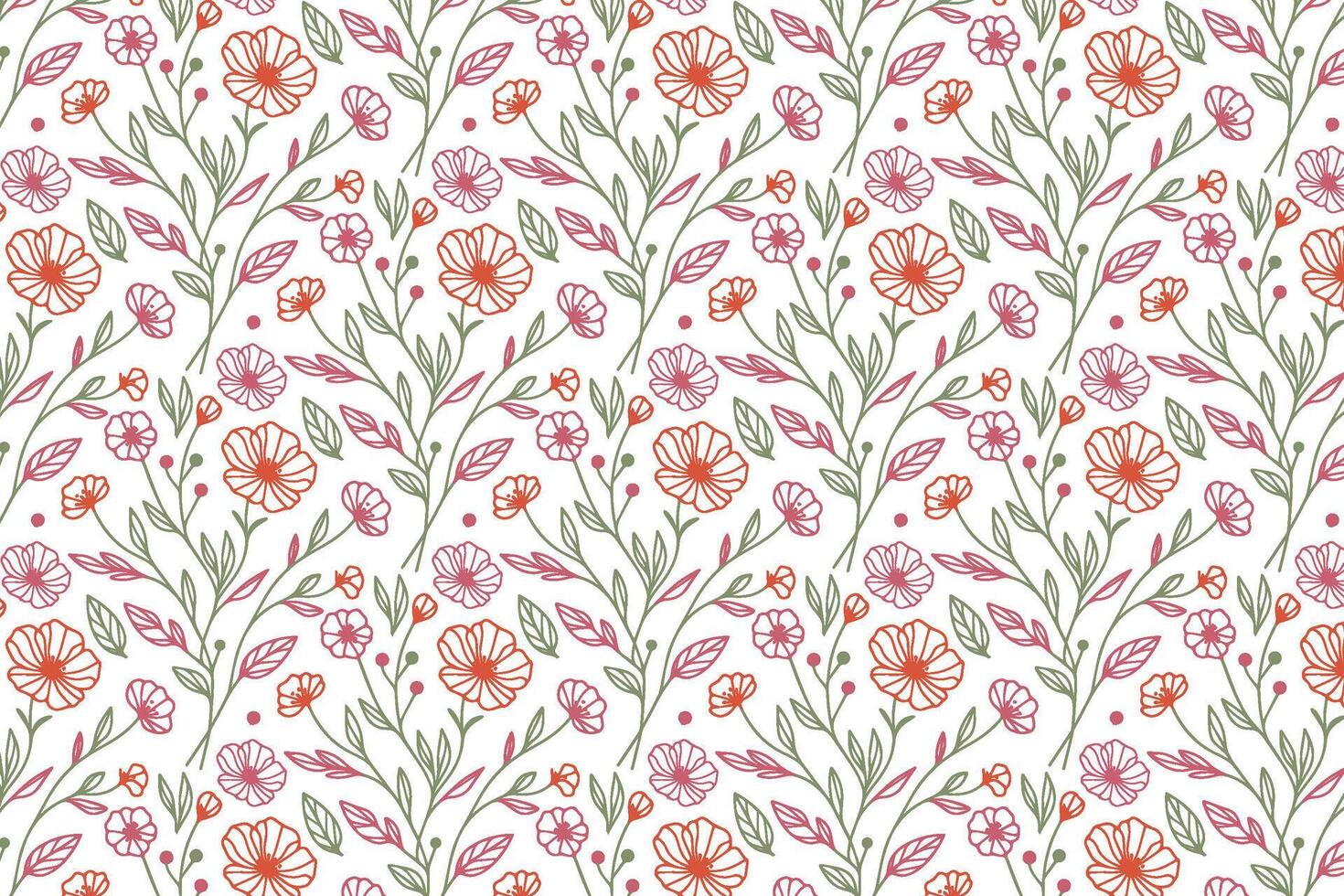 artistic one line flower design ideal for wrapping sheets kitchen fabric home textile styling and modern women wear accessories vector