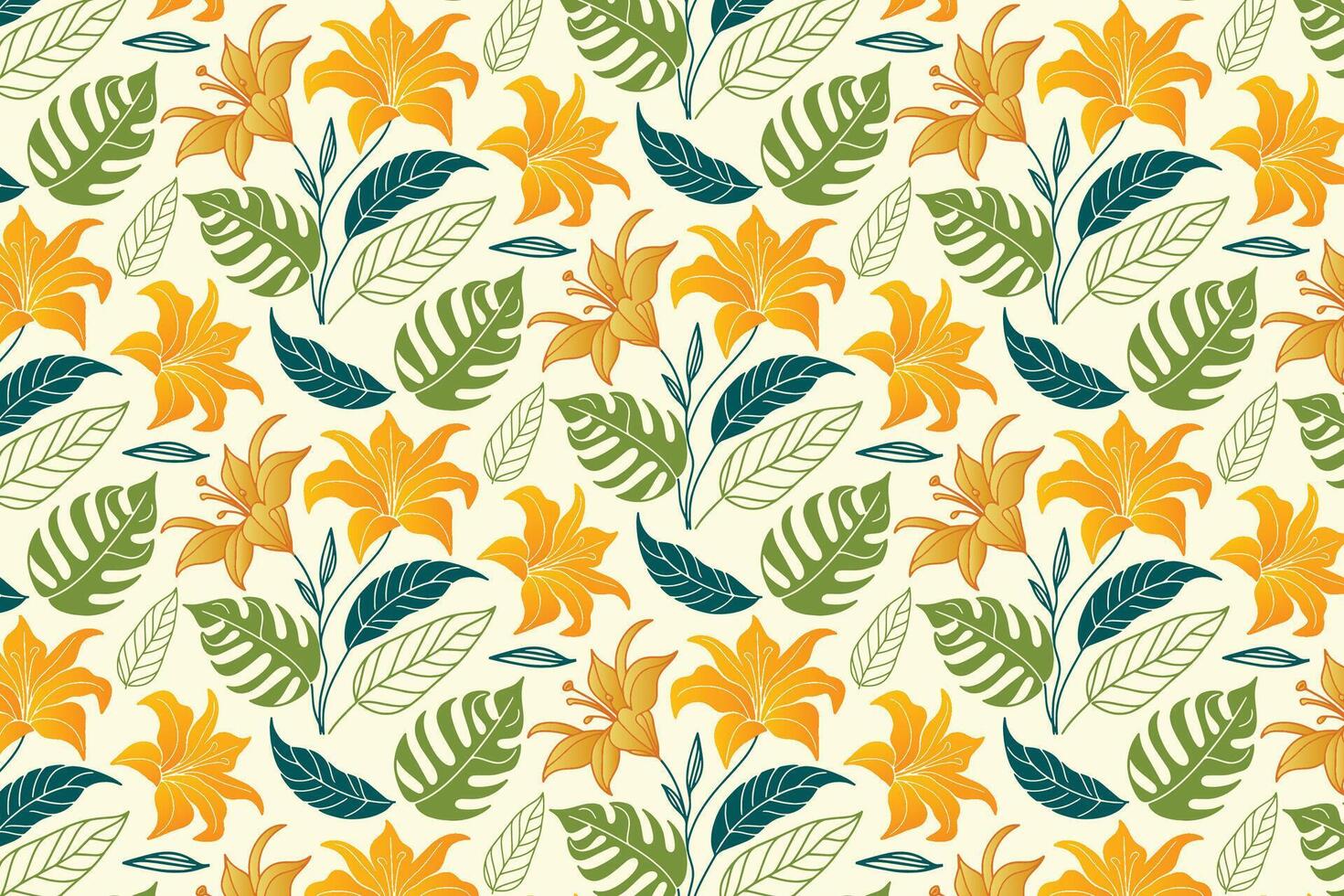 decorative flower pattern with minimalist line art style and repeating cotton motifs for home textile, fabric printing, and packaging design vector