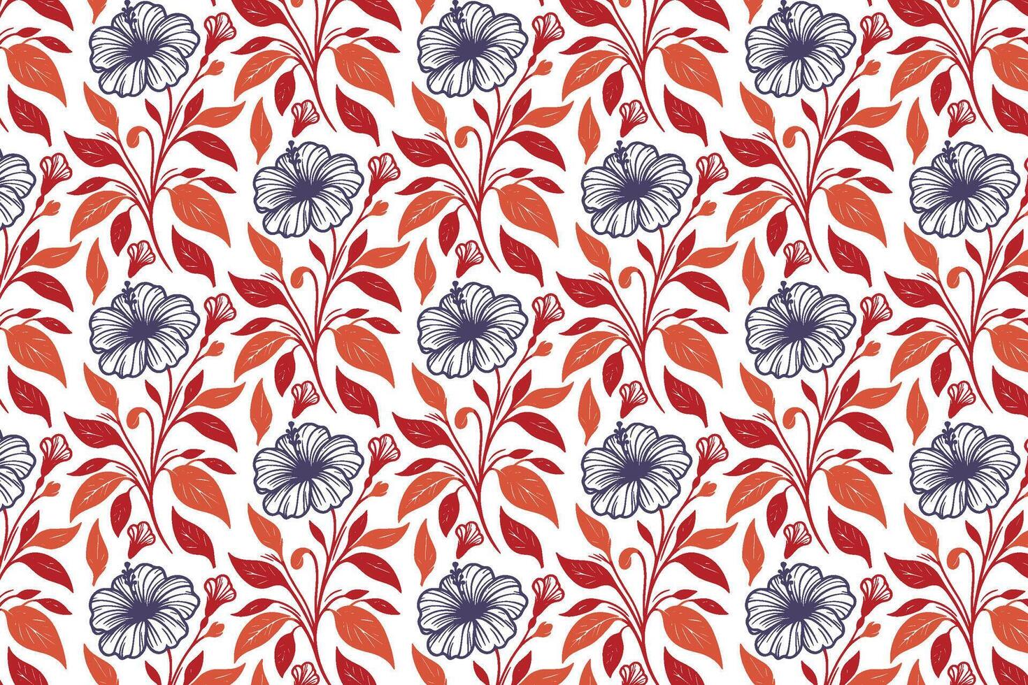 artistic single line flower and leaf print ideal for modern home textile items women fashion fabric and wrapping solutions vector