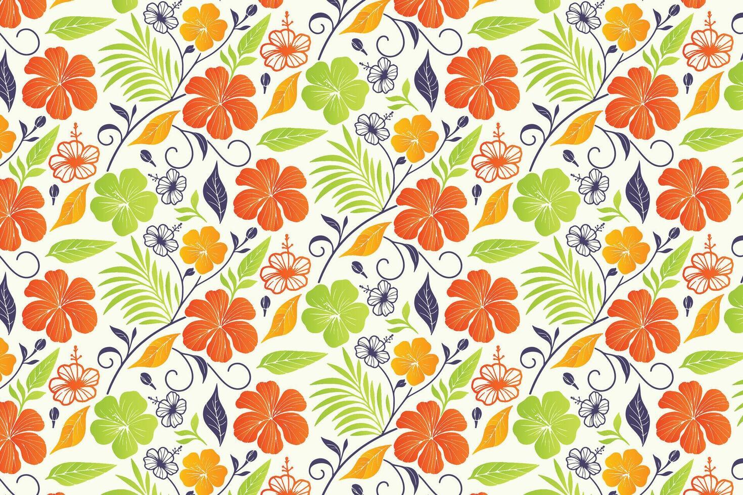 line art floral pattern with abstract leaf motifs and repetition for wrapping paper, pillow covers, and clothing textiles vector