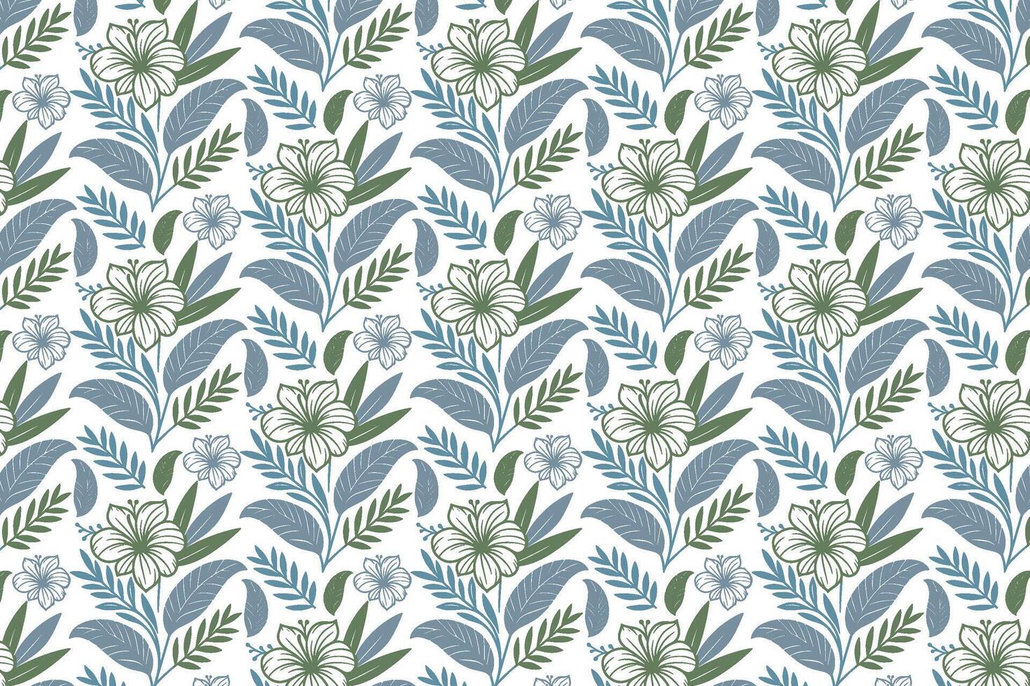 elegant continuous floral drawing used in fabric decoration kitchen textiles digital wraps and fashion accessories vector