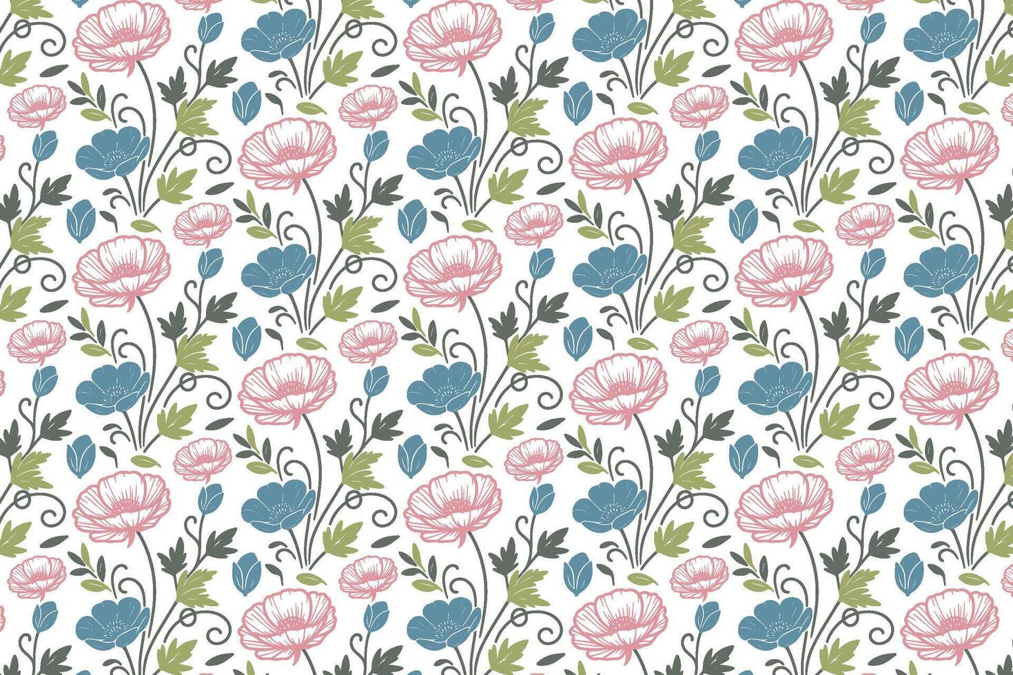 creative outline flower pattern in single stroke art for contemporary interior design fabric kitchen wear and product packaging vector