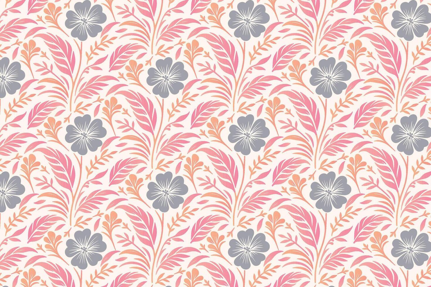 elegant one line flower pattern with continuous botanical repetition for gift wrap designs, women wear products, and stylish textile printing applications vector