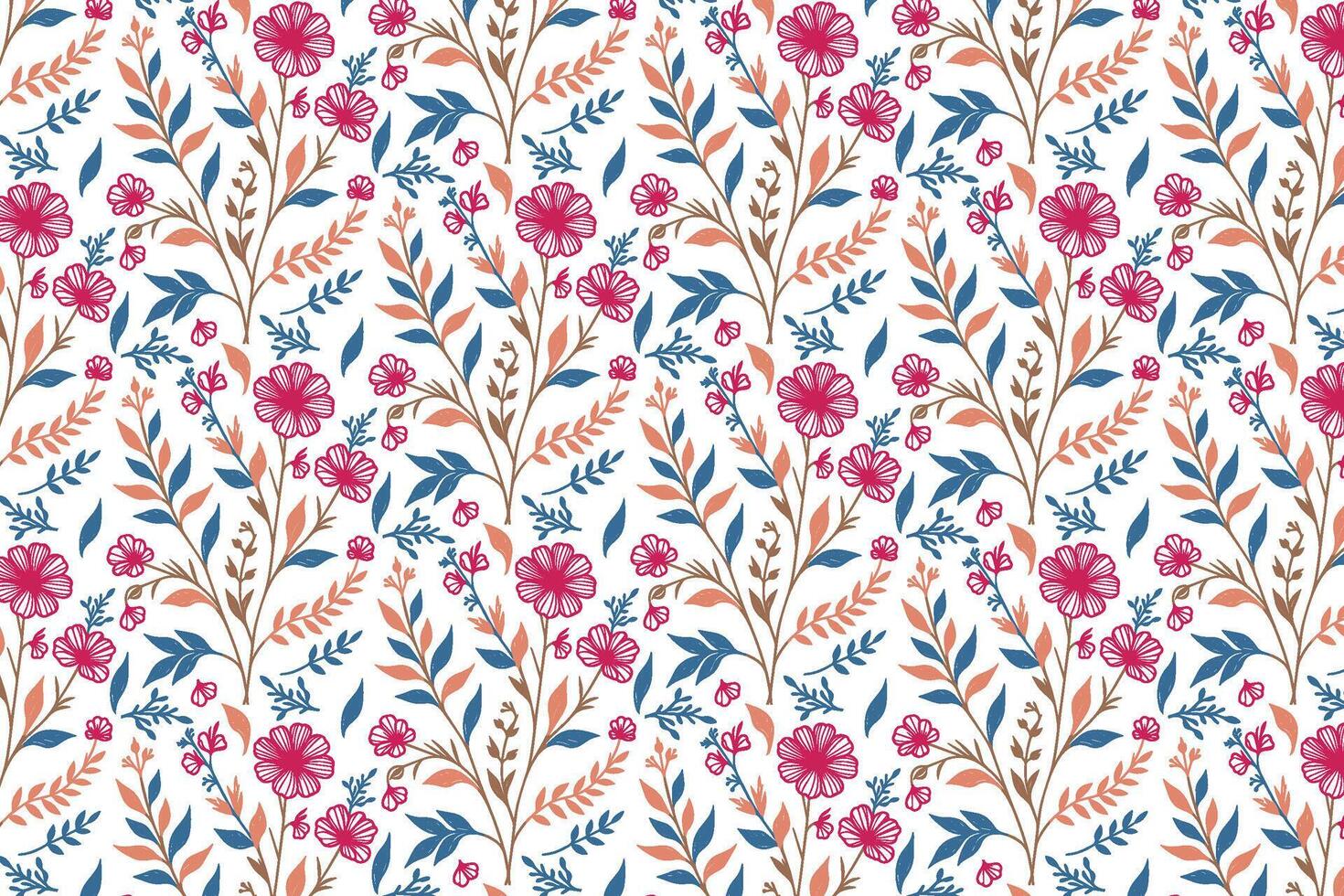contemporary flower and leaf design with delicate outlines for pillow covers kitchen linen fashion textile and elegant paper wrap usage vector