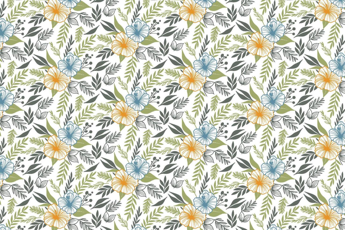 botanical illustration created with continuous lines for pillow cover design fashion fabric production kitchen decor and packaging patterns vector