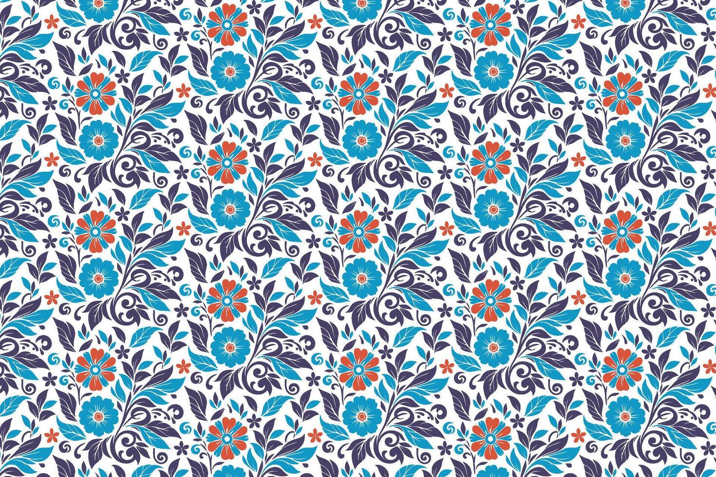 abstract floral drawing made in continuous line art style for stylish wrapping materials bedsheet production and fashion home accessories vector