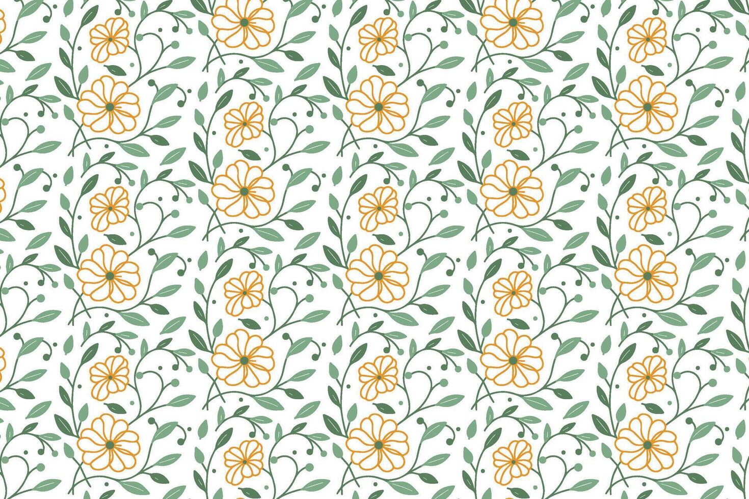 intricate floral outline design in linear form for use in women fashion wear wallpaper prints and fabric accessories vector