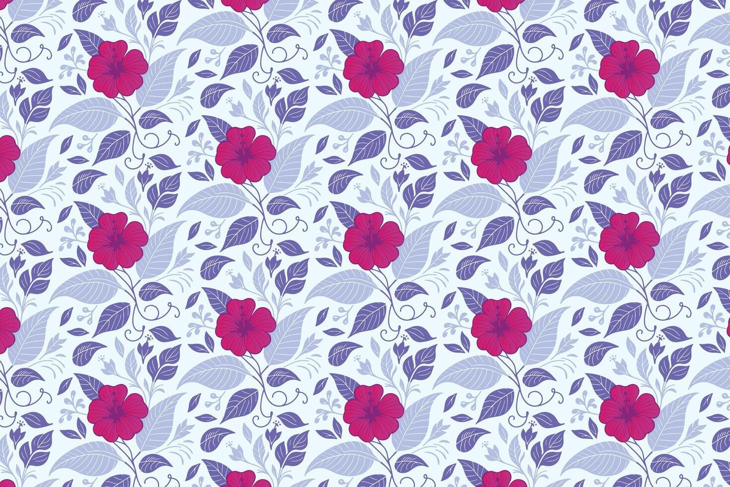 abstract floral pattern with decorative botanical shapes for fabric design, fashion accessory printing, and gift packaging products vector